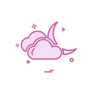 Clouds icon design vector 스톡 일러스트