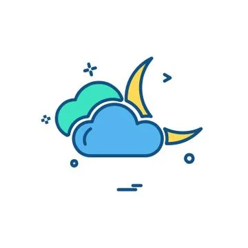 Clouds icon design vector 스톡 일러스트