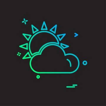 Clouds icon design vector 스톡 일러스트