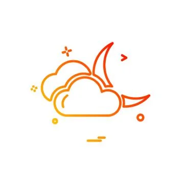 Clouds icon design vector 스톡 일러스트