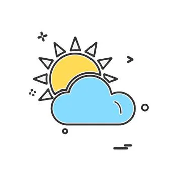 Clouds icon design vector 스톡 일러스트