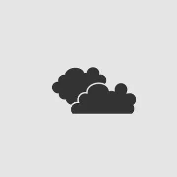 Clouds icon flat. Stock Illustration