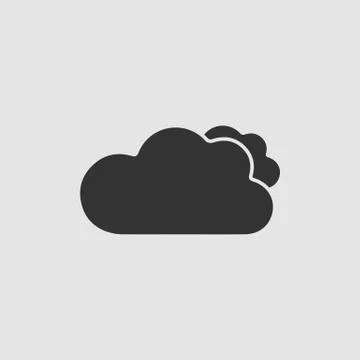 Clouds icon flat Stock Illustration