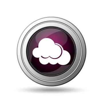  clouds icon. internet button on white background.. Stock Illustration
