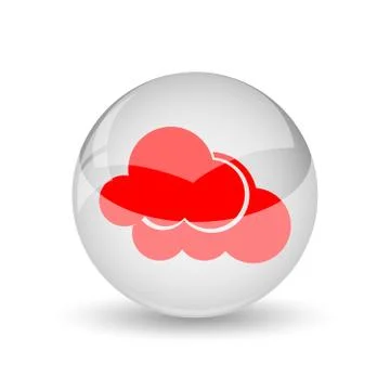 Clouds icon. internet button on white background.. Stock Illustration