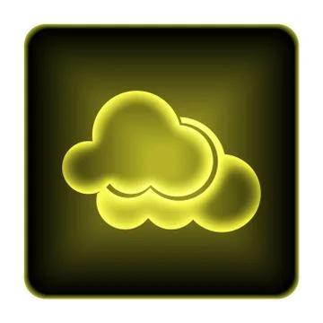 Clouds icon. internet button on white background.. Stock Illustration