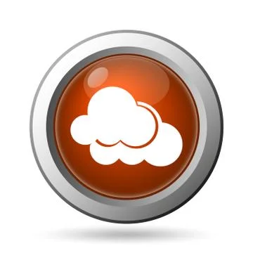 Clouds icon. internet button on white background.. Stock Illustration