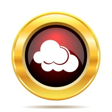 Clouds icon. Internet button on white background.. Illustrazione stock