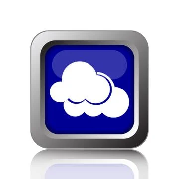 Clouds icon. Internet button on white background.. Stock Illustration