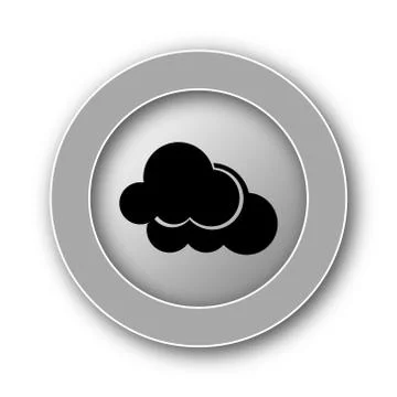 Clouds icon. Internet button on white background.. Stock Illustration