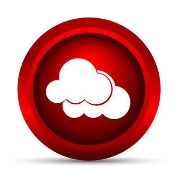 Clouds icon. Internet button on white background.. Stock Illustration