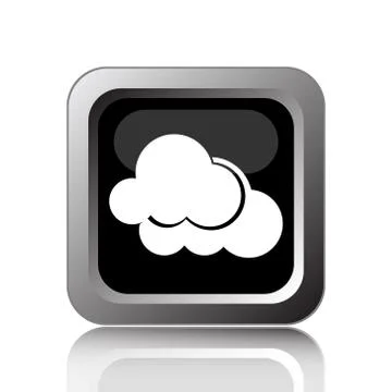 Clouds icon. Internet button on white background.. Illustrazione stock