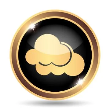 Clouds icon. Internet button on white background.. Stock Illustration