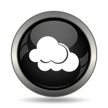 Clouds icon. Internet button on white background. . Stock Illustration
