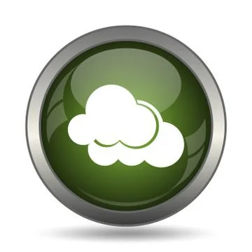Clouds icon. Internet button on white background. . Stock Illustration