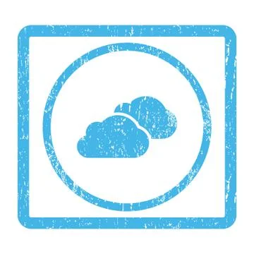 Clouds Icon Rubber Stamp Stock Illustration