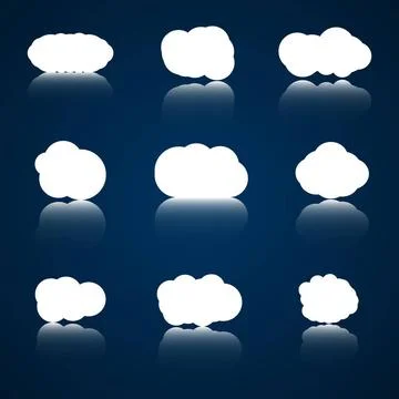 Clouds icon set. Clouds icon set. Vector illustration EPS 10 Copyright: xZ... Stock Photos