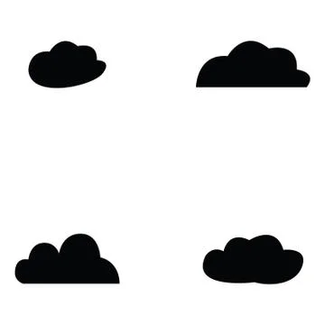 Clouds icon set Stock Illustration