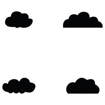 Clouds icon set Illustrazione stock