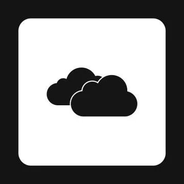 Clouds icon in simple style 스톡 일러스트
