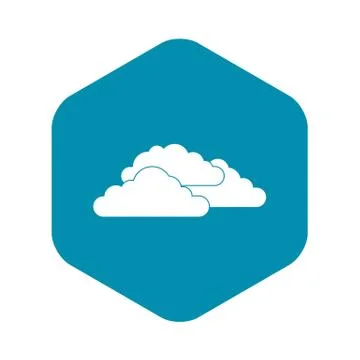 Clouds icon, simple style Stock Illustration