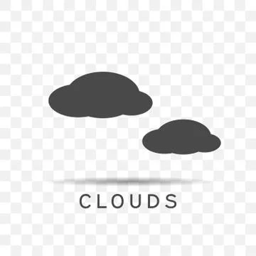 Clouds icon trendy flat style. Stock Illustration