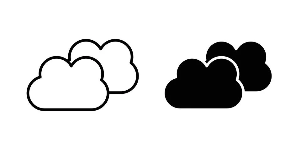 Clouds icon vector editable eps10 Stock Illustration