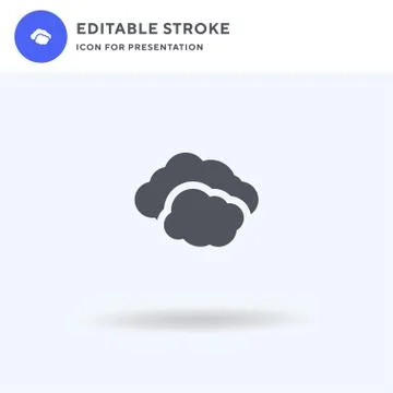 Clouds icon vector, filled flat sign, solid pictogram isolated on white, logo 스톡 일러스트