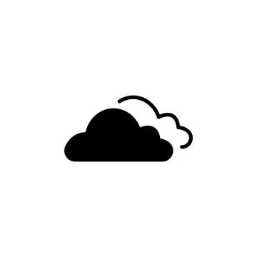 Clouds icon, vector illustration. black on white background Illustrazione stock