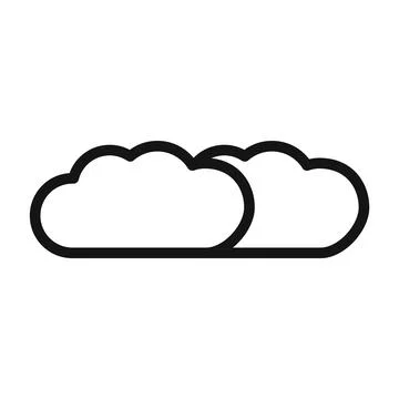 Clouds Icon for Weather Widgets and Environmental Data Services Stock Illustration