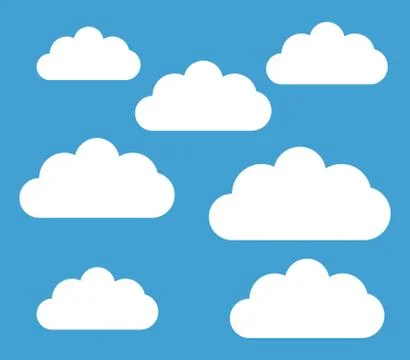 Clouds icon on white background Stock Illustration