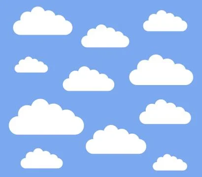 Clouds icon on white background Stock Illustration
