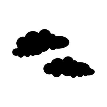 Clouds icon on white background. Vector illustration. Eps 10. Stock Illustration