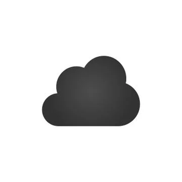 Clouds Icons. Black Flat Design. Vector Illustration. Illustrazione stock