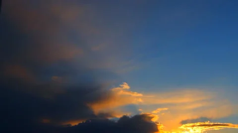 Clouds, illuminated by the setting sun Stock Footage 40513412