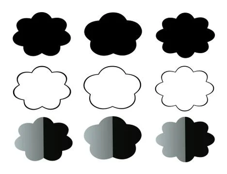 Clouds illustration set 스톡 일러스트