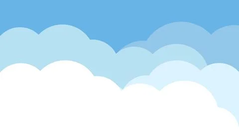 Clouds image on blue sky background Stock Illustration