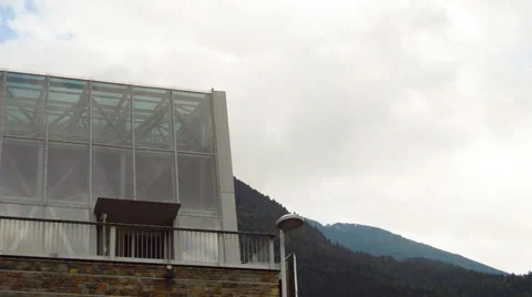 Clouds Inside A Glass Building Stock Footage 64896408