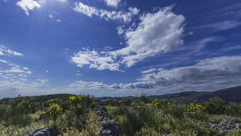 Clouds on island Ciovo Stock Footage