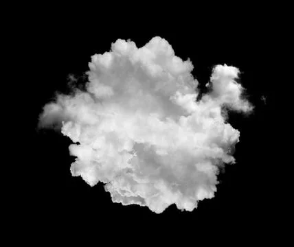 Clouds isolated on black background Stock Photos