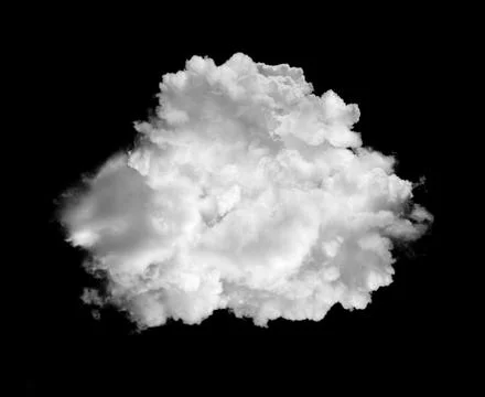 Clouds isolated on black background Stock Photos