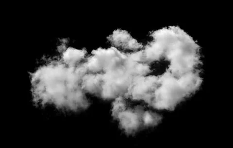 Clouds isolated on black background Stock Photos