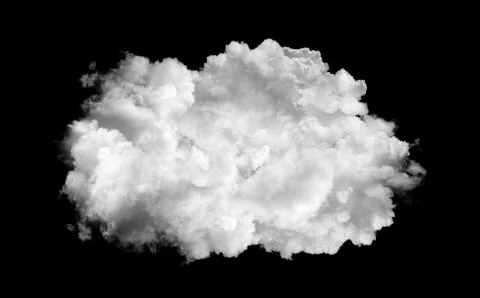 Clouds isolated on black background Stock Photos
