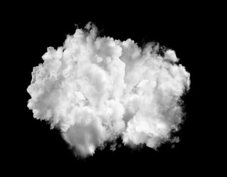 Clouds isolated on black background Stock Photos