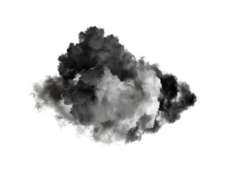 Clouds isolated on black background Stock Photos