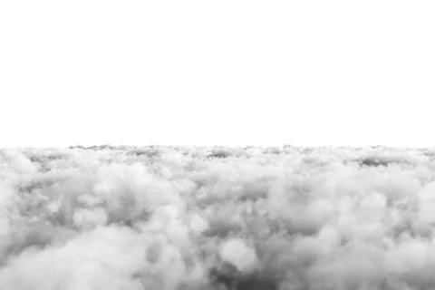 Clouds isolated on white background 3d illustration Stock Illustration