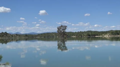 Clouds in the lake 2 Video stock 196031179