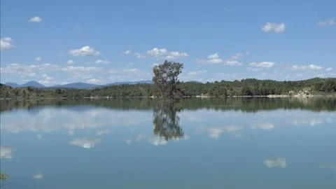Clouds in the lake Video stock 196031175