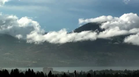 Clouds lake Mountains Stock Footage 12744463