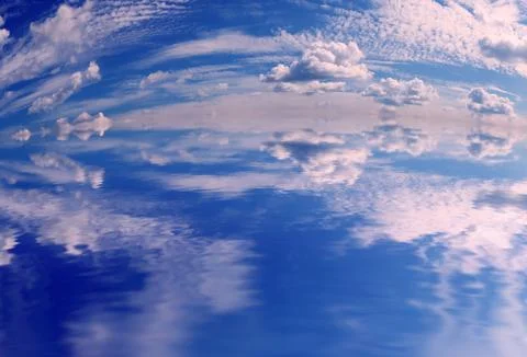 Clouds lake water reflections Stock Photos